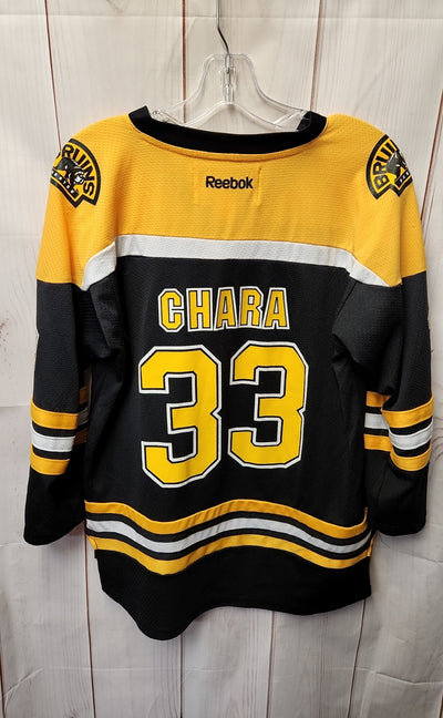 Boston Bruins NHL Reebok Boy's Size 18/20 Black & Yellow Shirt