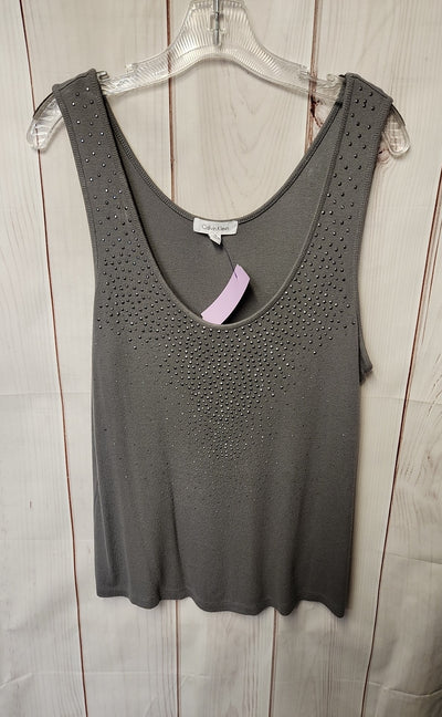 Calvin Klein Women's Size XL Gray Sleeveless Top