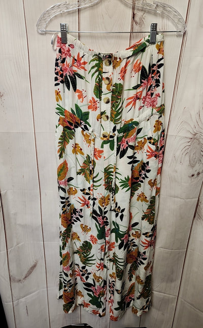 Blue Island Women's Size S White Floral Jumpsuit