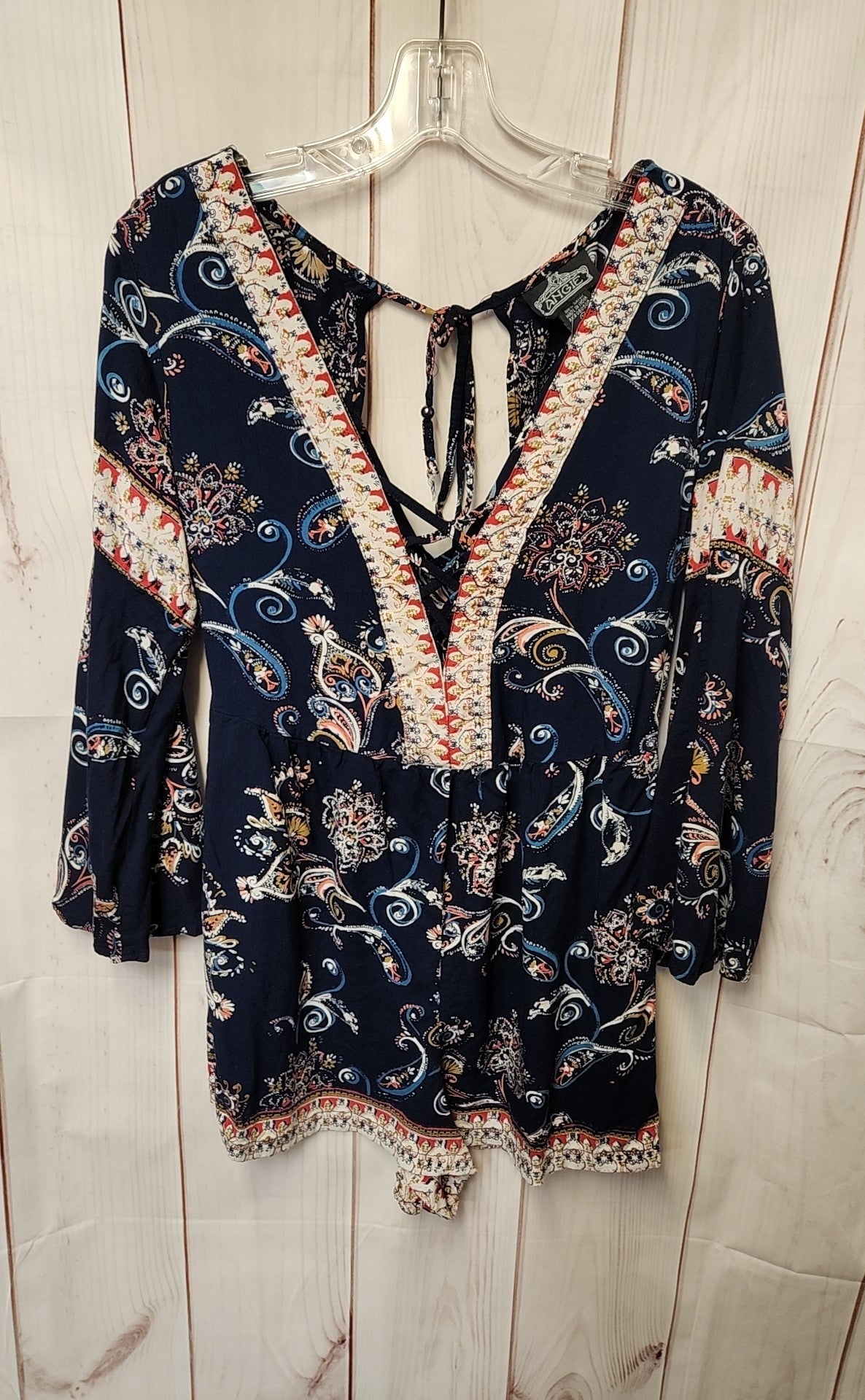 Angie Women's Size L Navy Romper