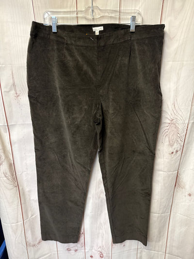 J Jill Women's Size 18 Brown Corduroy Pants