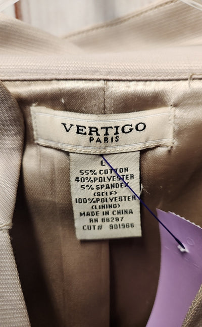 Vertigo Women's Size L Beige Coat