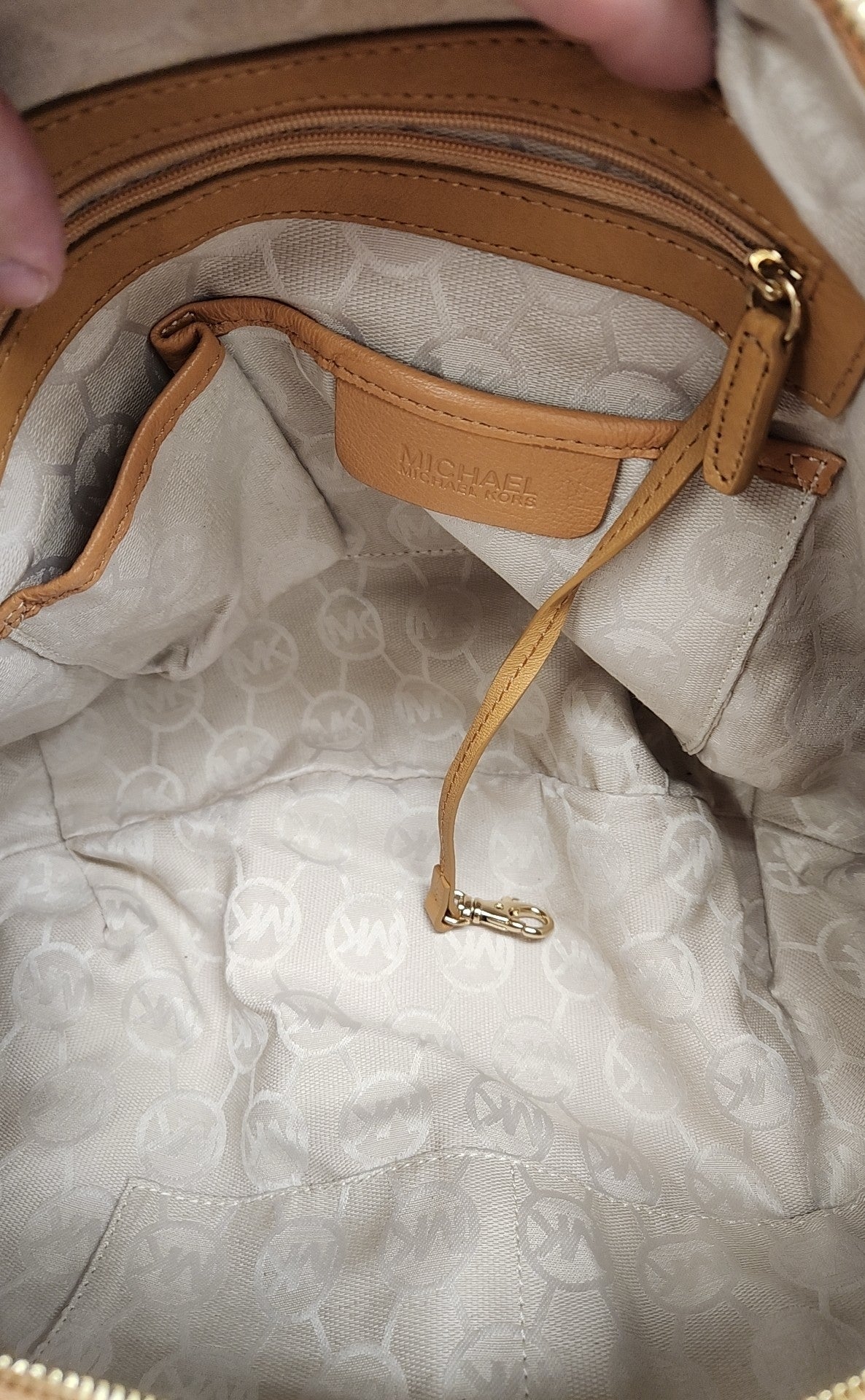 Michael Kors Tan Purse Bag - As Is marks on outside