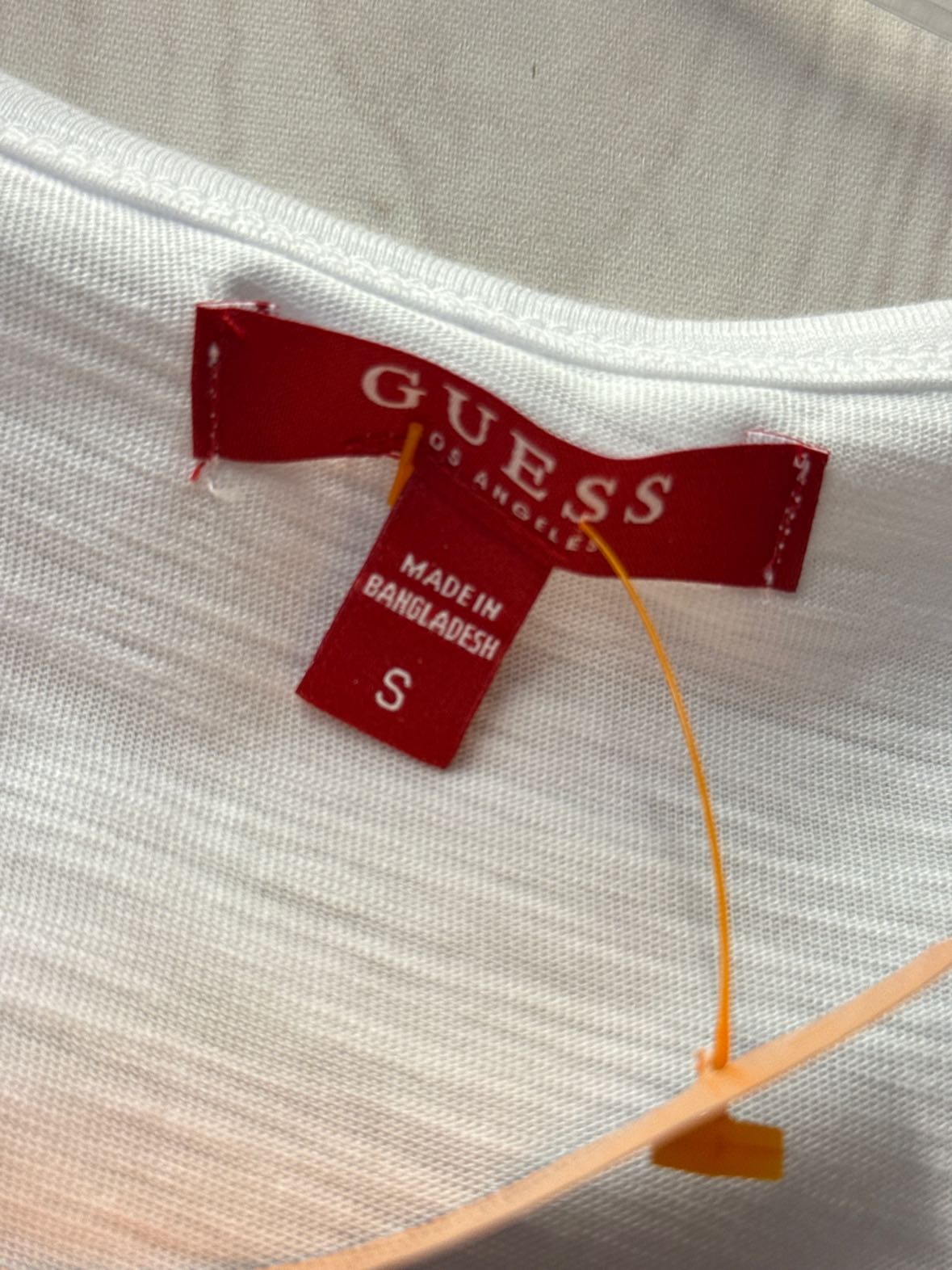 NWT Guess Women's Size S White Short Sleeve Top