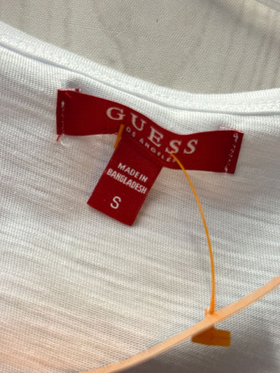 NWT Guess Women's Size S White Short Sleeve Top