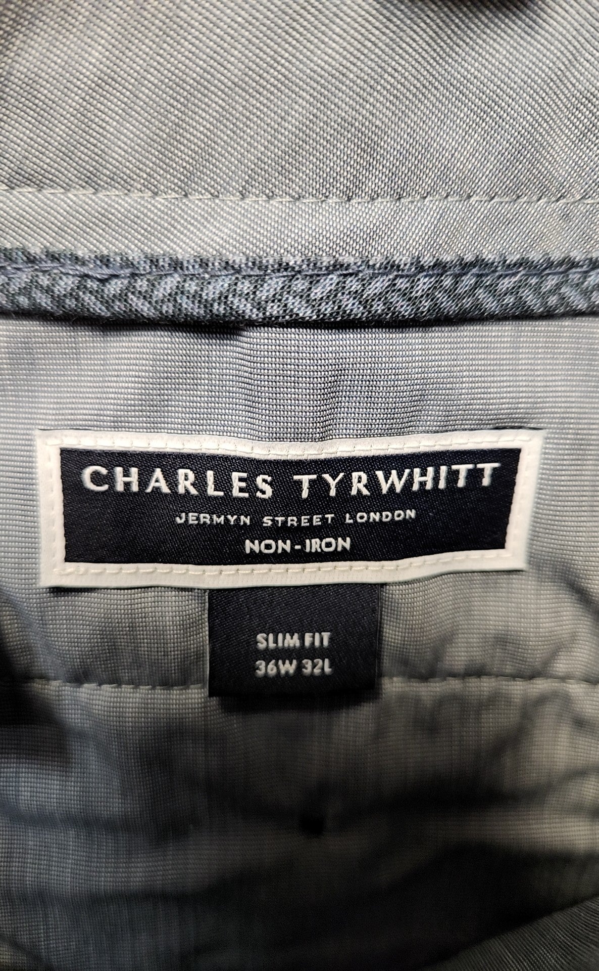 Charles Tyrwhitt Men's Size 36x32 Blue Pants