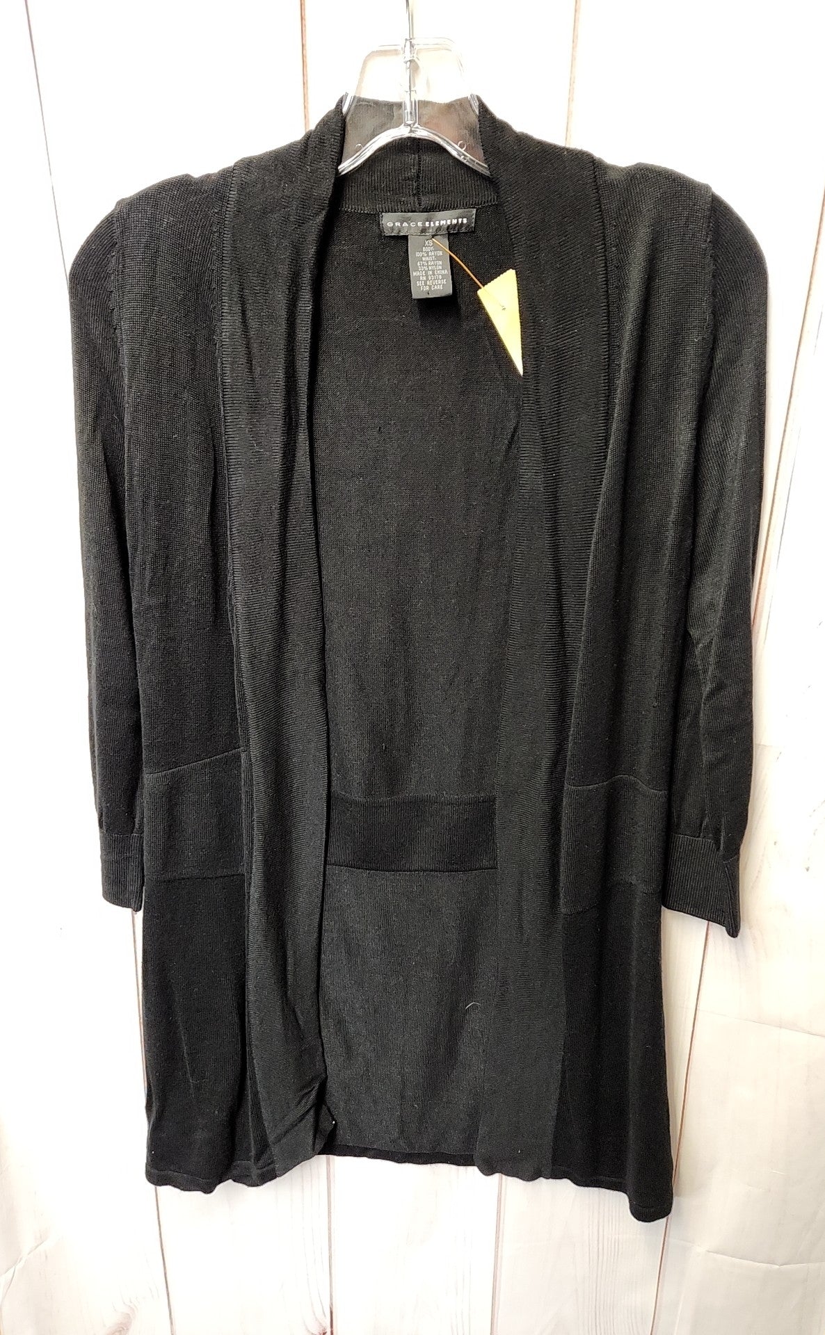 Grace Elements Women's Size XS Black Cardigan