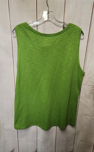 Chico's Women's Size 3 = US XL Green Sleeveless Top