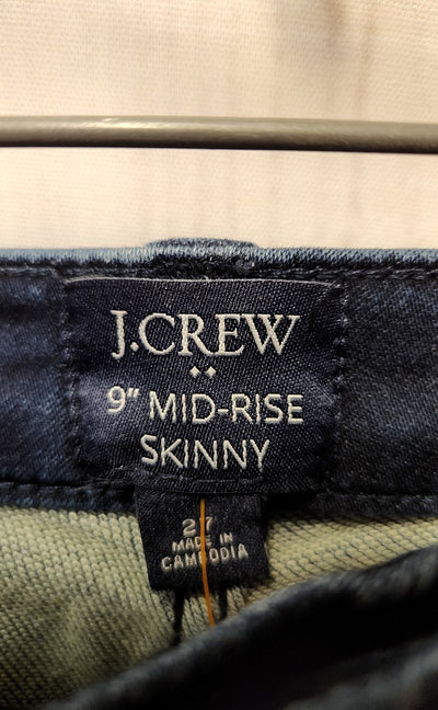 J Crew Women's Size 27 (3-4) Blue Jeans 9" Mid Rise Skinny