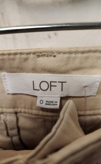 Loft Women's Size 0 Beige Shorts The Washed Twill Short 6"