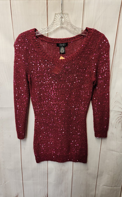 Deb Women's Size XS Pink Sequined Sweater