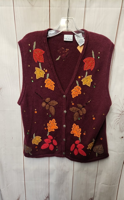 Bobbie Brooks Women's Size L Maroon Vest