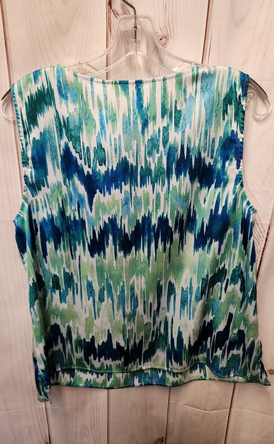 Chico's Women's Size L Turquoise Sleeveless Top