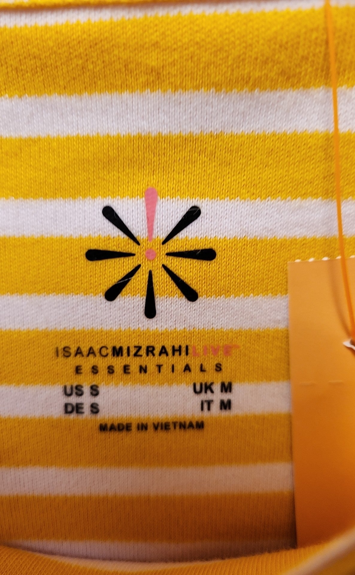 Isaac Mizrahi Live Women's Size S Yellow 3/4 Sleeve Top