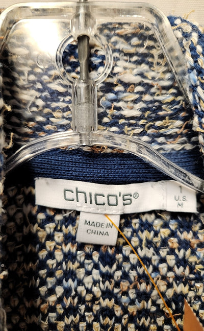 Chico's Women's Size 1 = US M Blue Cardigan