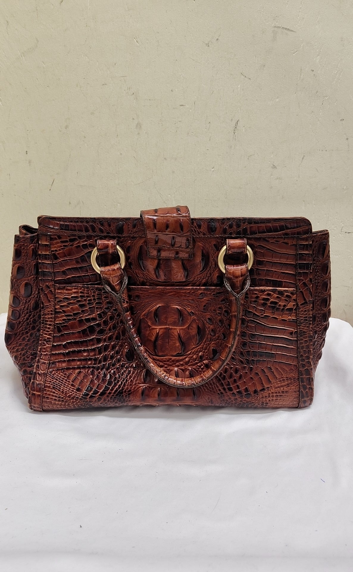 Brahmin Brown Leather Purse Bag