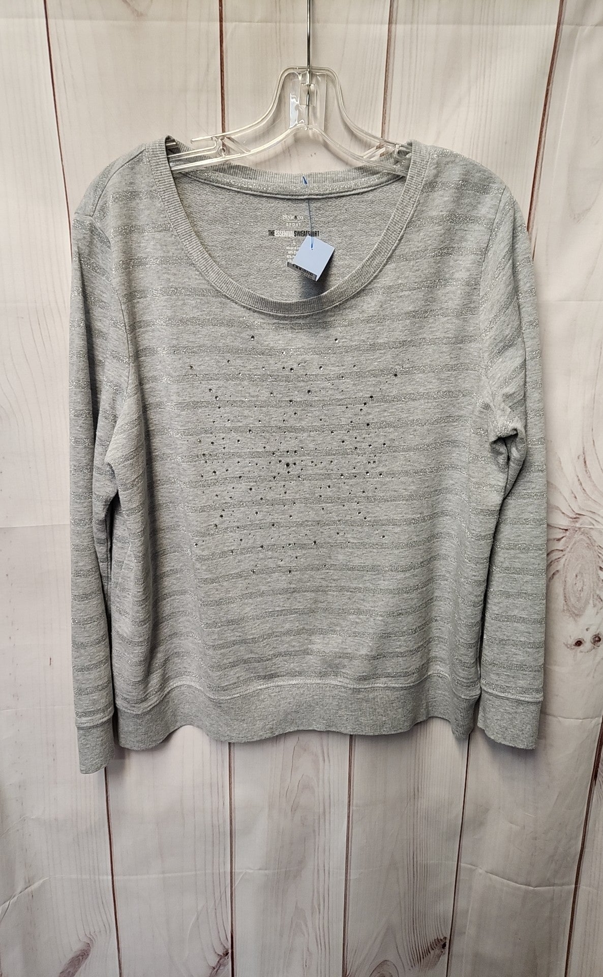Style & Co Women's Size L Gray Sweatshirt