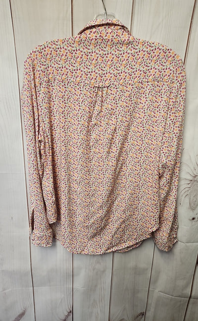 Velvet Heart Women's Size M Pink Floral Long Sleeve Top