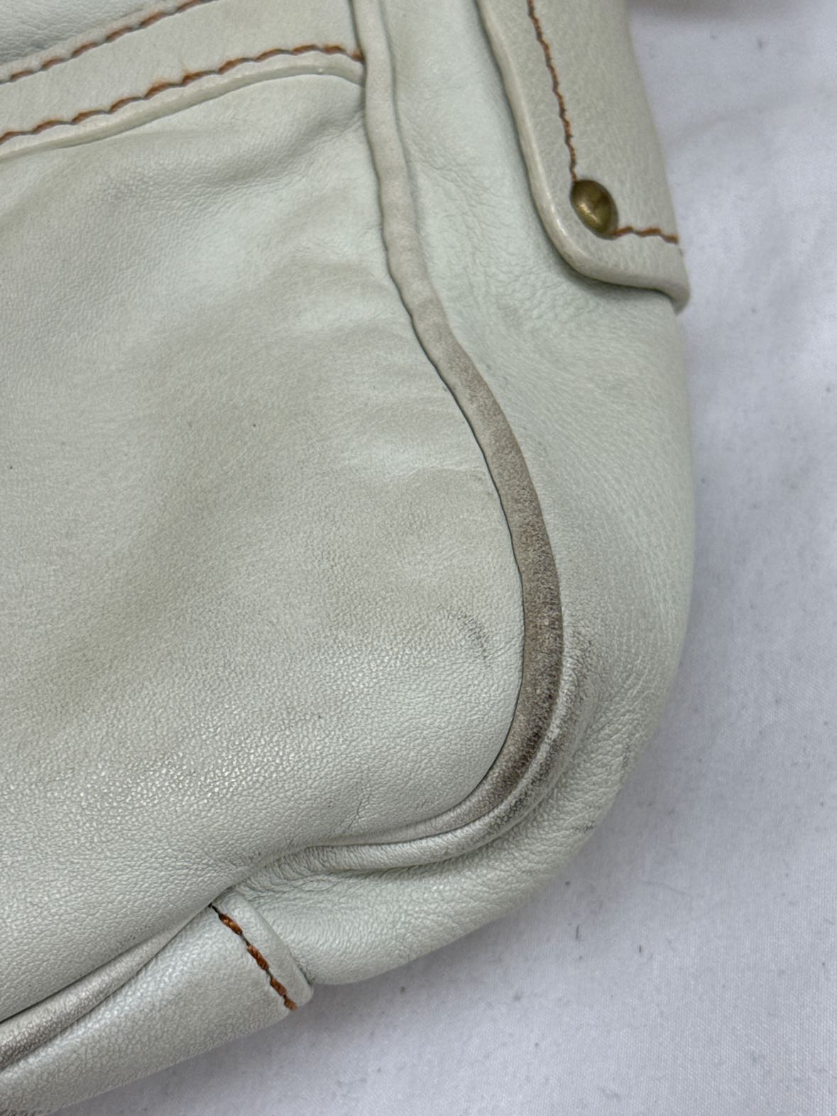 Marc by Marc Jacobs White Leather Purse Bag AS IS - marks/wear
