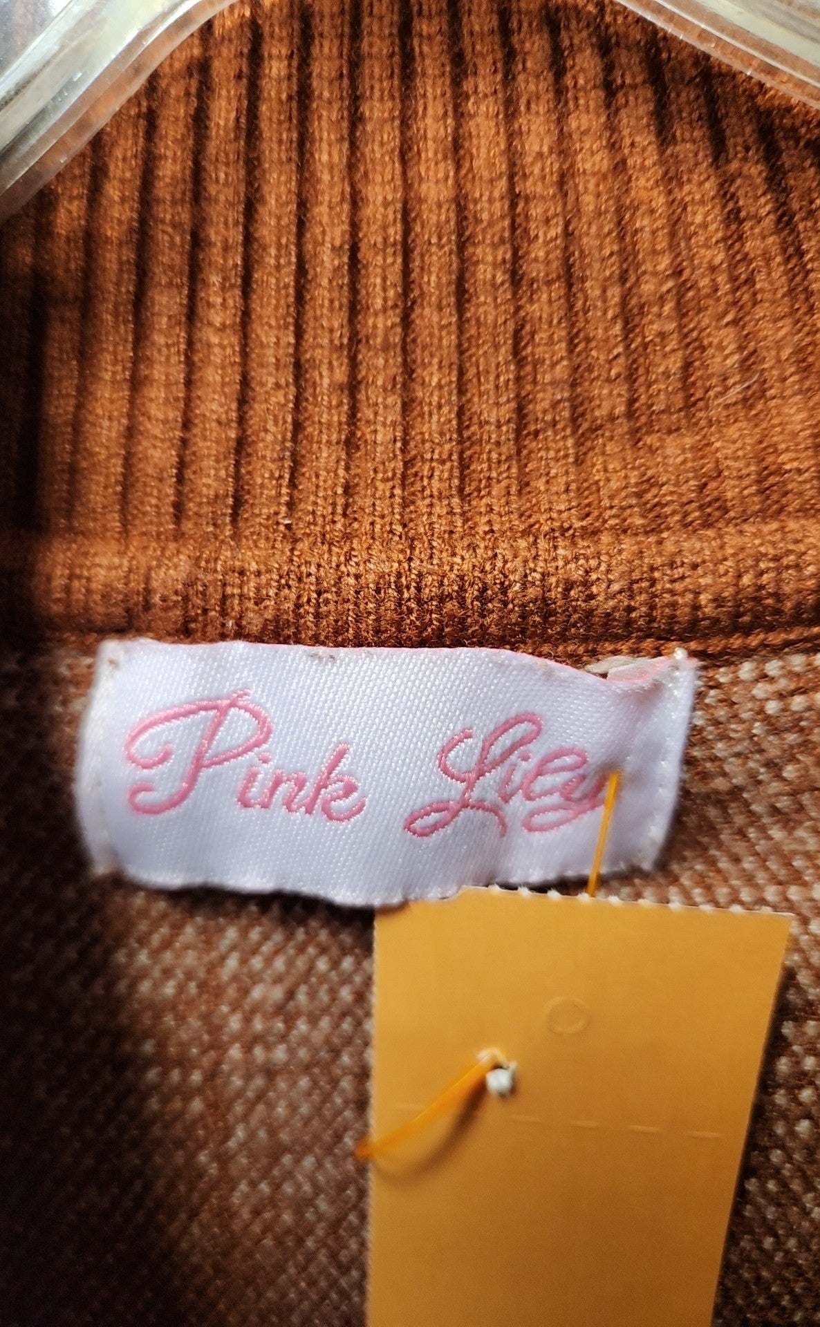 Pink Lily Women's Size S Brown Poncho