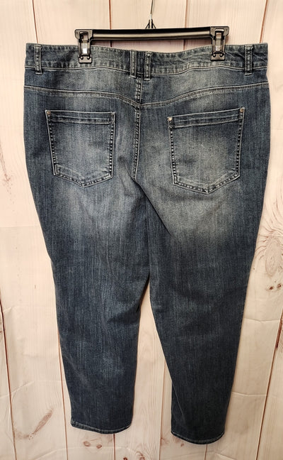 Chico's Women's Size 3 = US 16 Blue Jeans Ankle