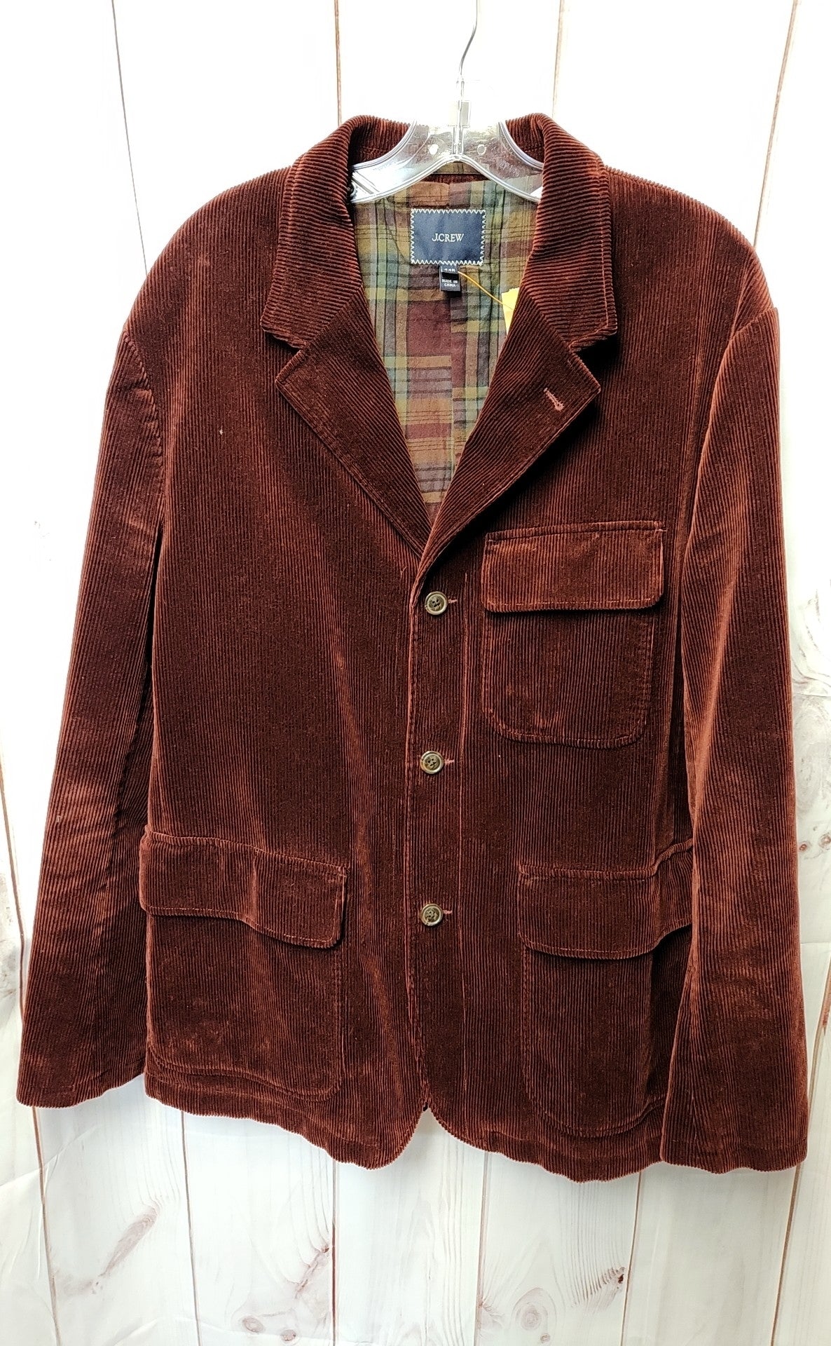 J Crew Men's Size 44 Red Corduroy Sport Coat