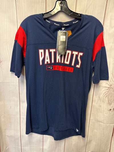 NWT Patriots Women's Size M Navy Short Sleeve Top