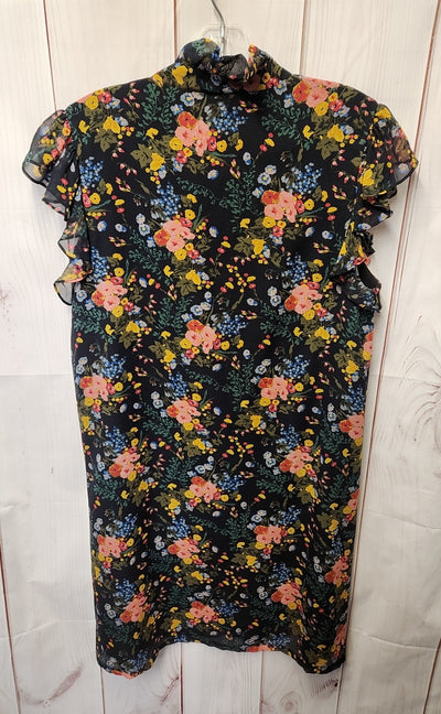 Madewell Women's Size 4 Black Floral Dress
