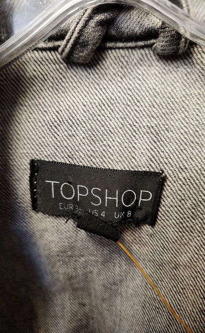 Topshop Women's Size 4 Gray Denim Jacket