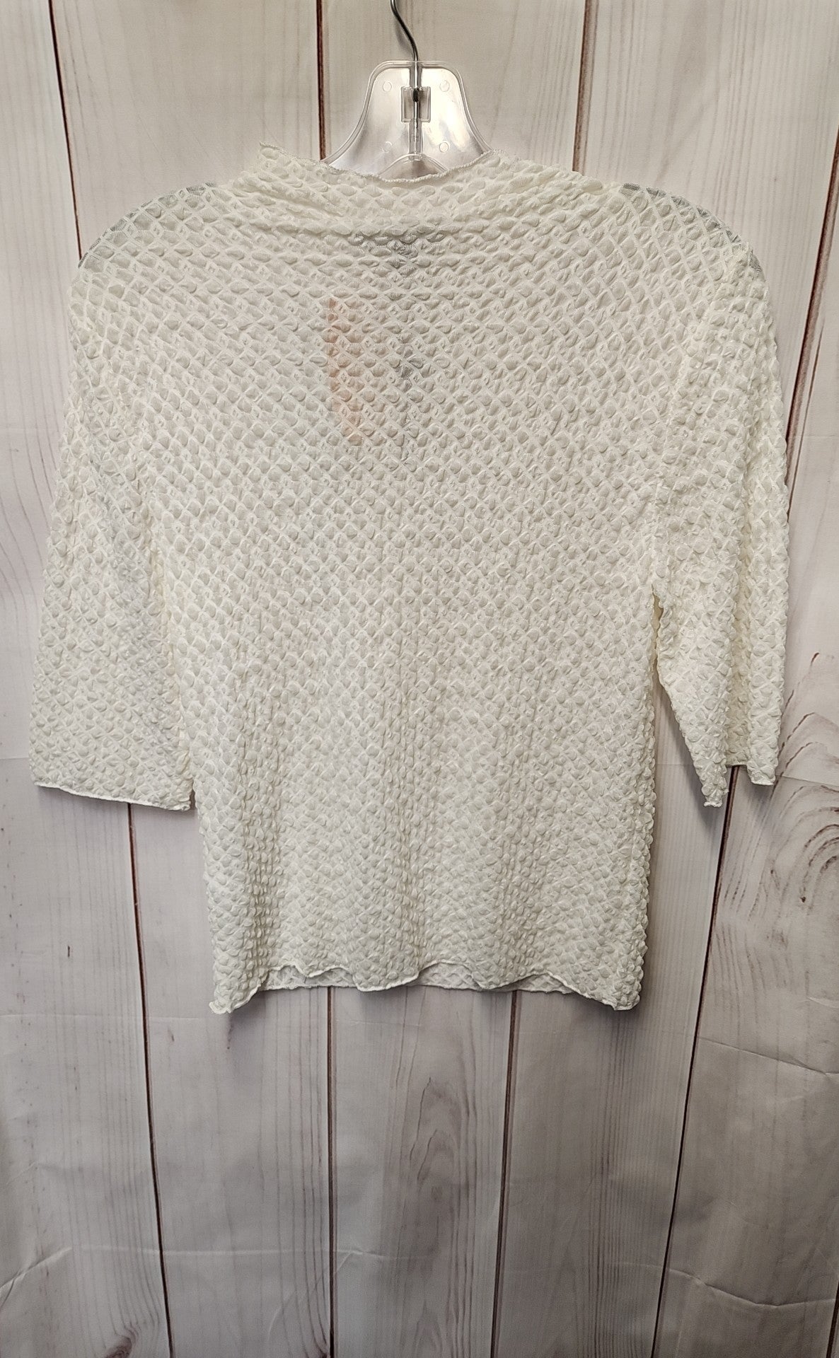 Adrianna Papell Women's Size M White Short Sleeve Top