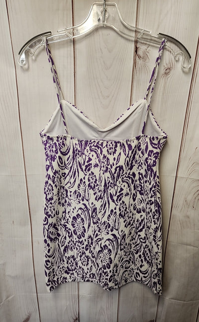 Zara Women's Size S White & Purple Dress
