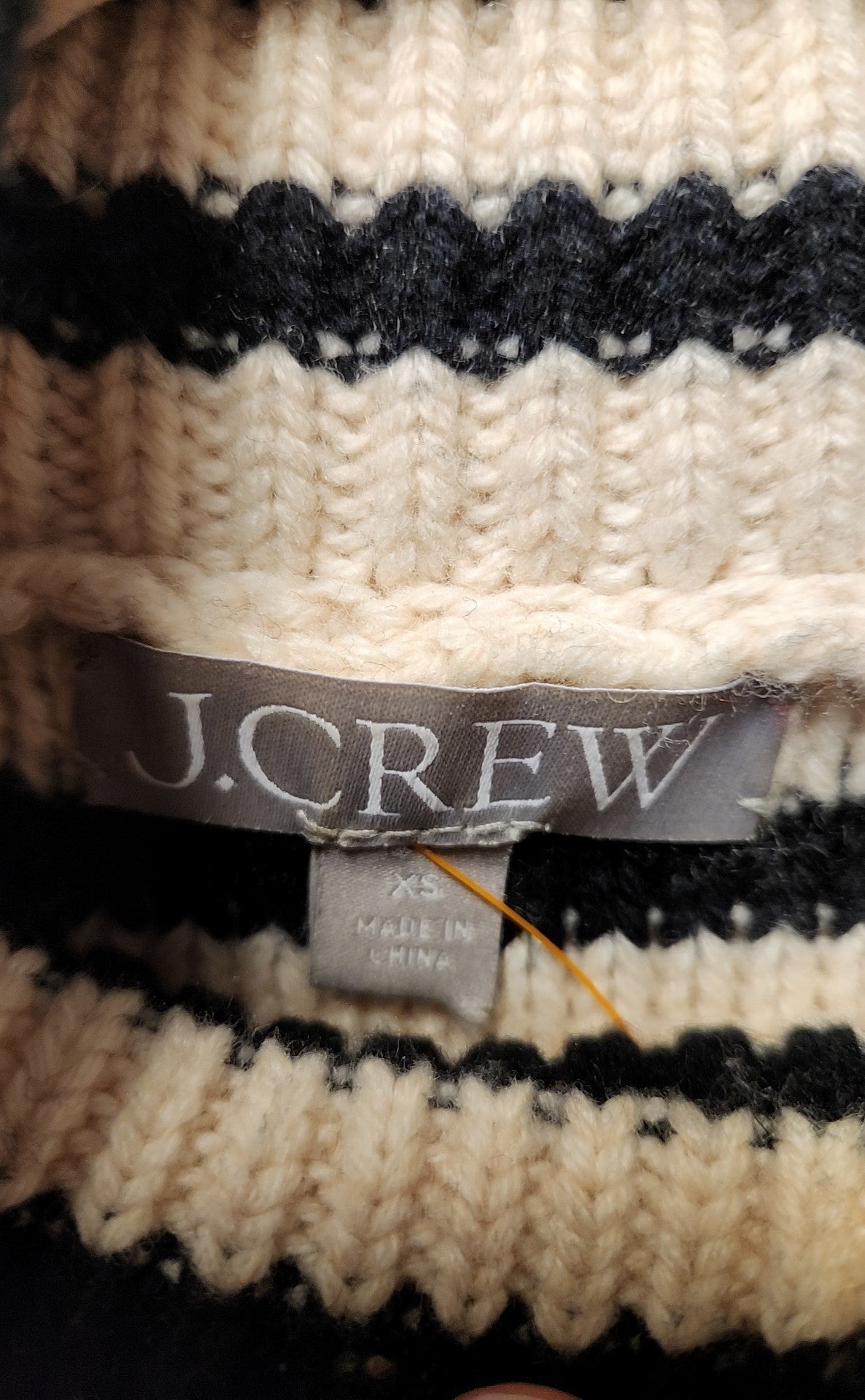 J Crew Women's Size XS White & Black Sweater