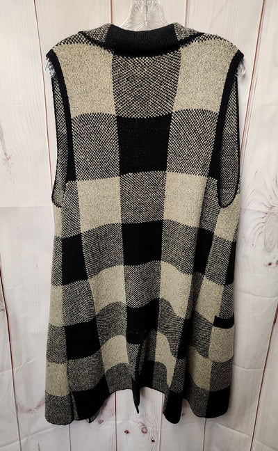 Love Tree Women's Size L Black & Gray Cardigan