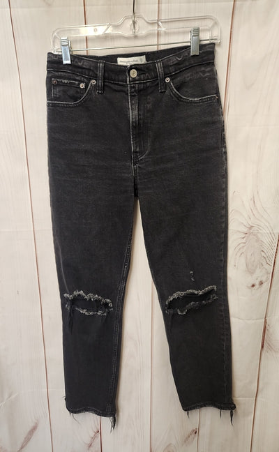 Abercrombie & Fitch Women's Size 25 (0) Black Jeans The Mom High Rise