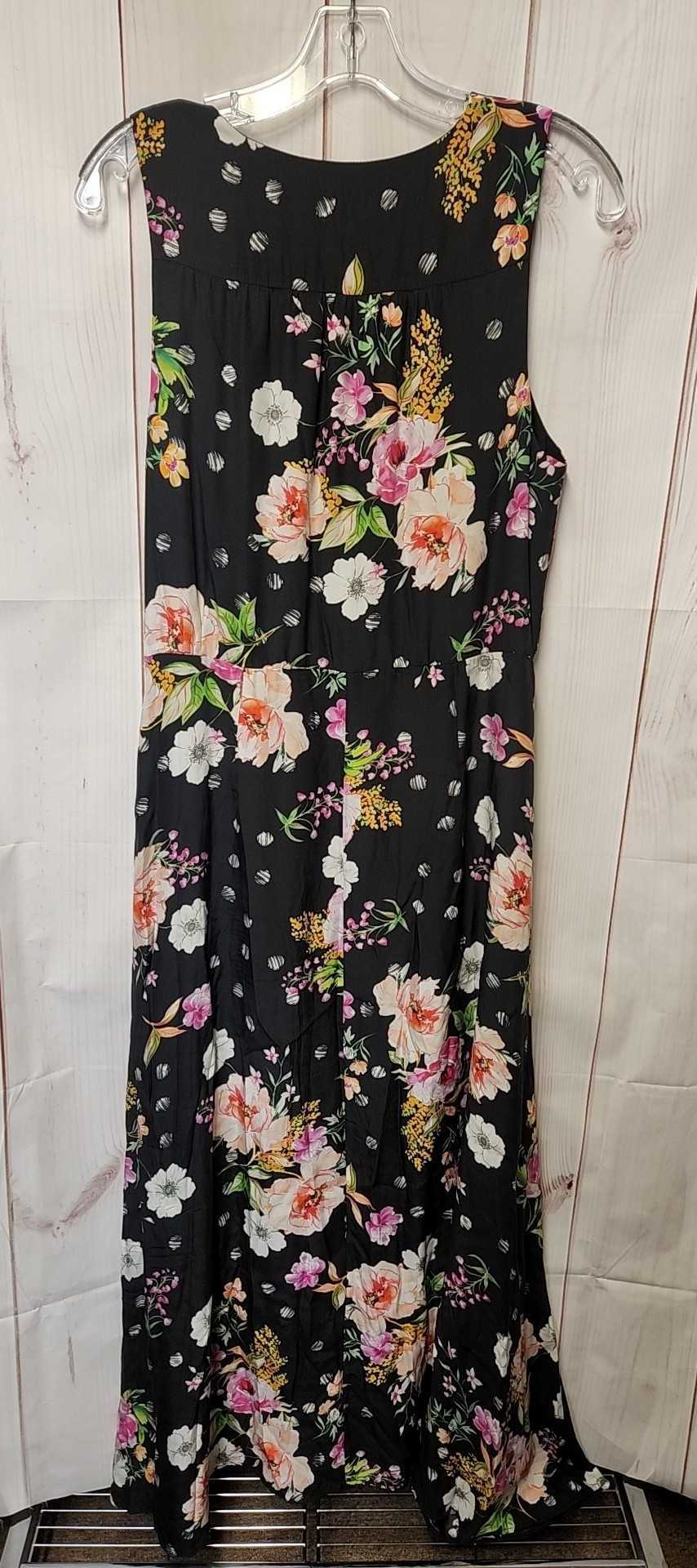 Yumi Kim Women's Size XL Black Floral Dress