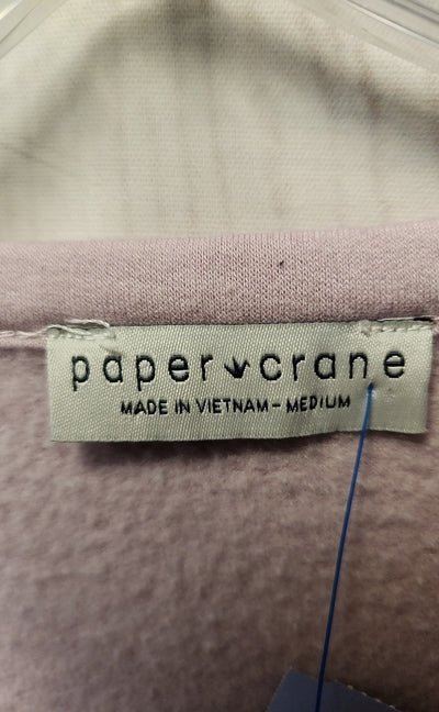 Paper Crane Women's Size M Lavender Sweatshirt