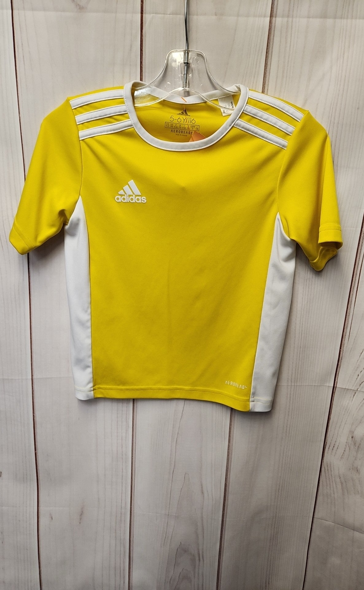 Adidas Girl's Size 5/6 Yellow Shirt