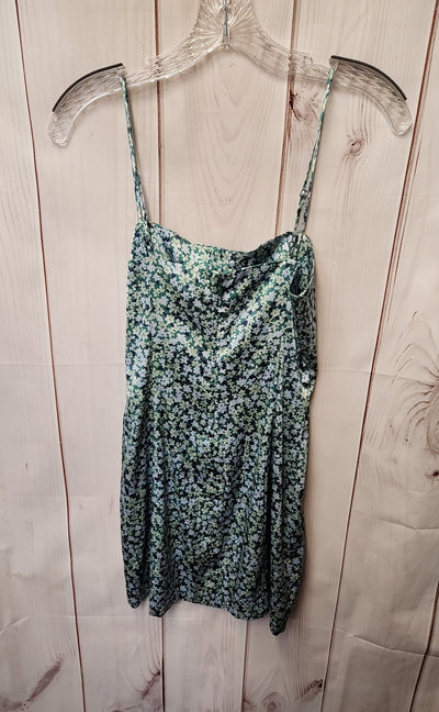 Sun-Deh Women's Size 2 Green Floral Dress