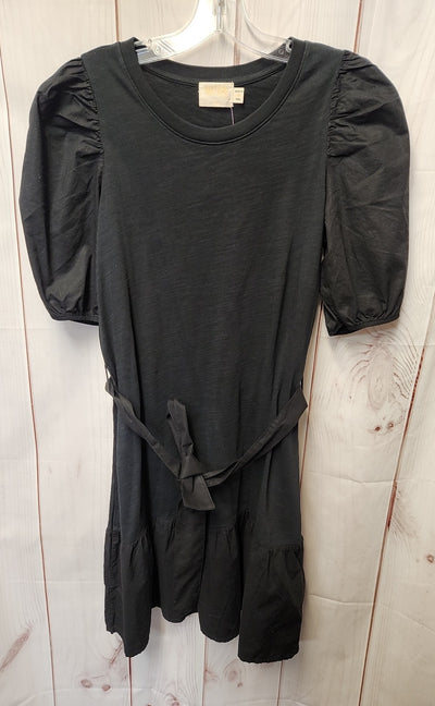Nation LTD Women's Size M Black Dress Evangeline Belted Puff Sleeve