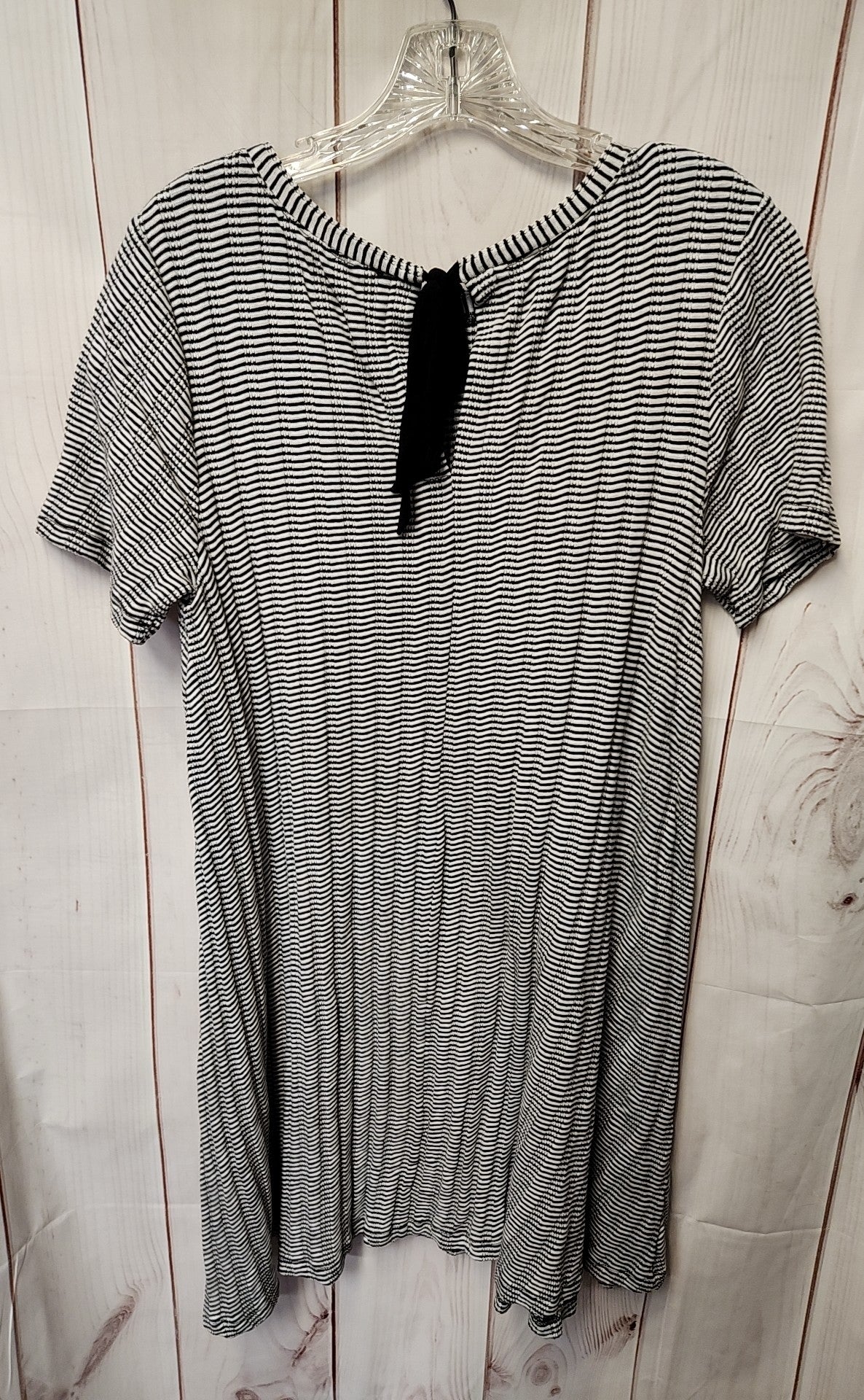 Loft Women's Size M White & Black Dress