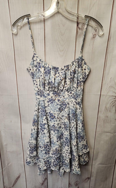Windsor Women's Size S White & Blue Floral Dress
