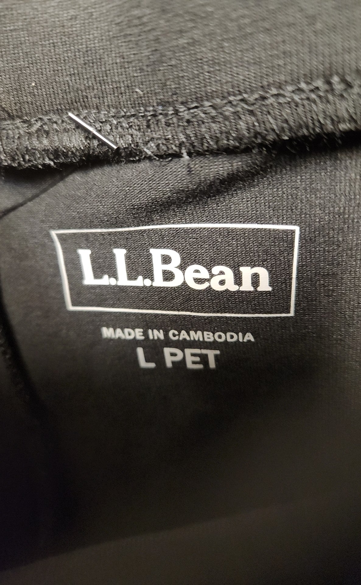 LL Bean Women's Size L Petite Black Leggings