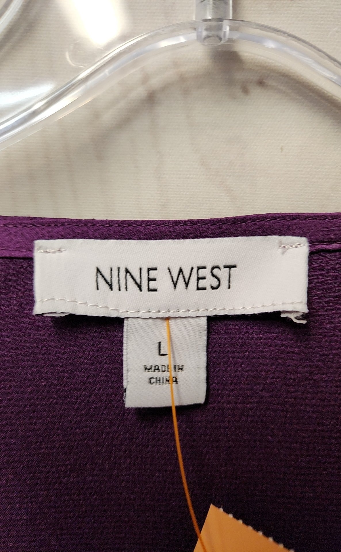 Nine West Women's Size L Purple 3/4 Sleeve Top