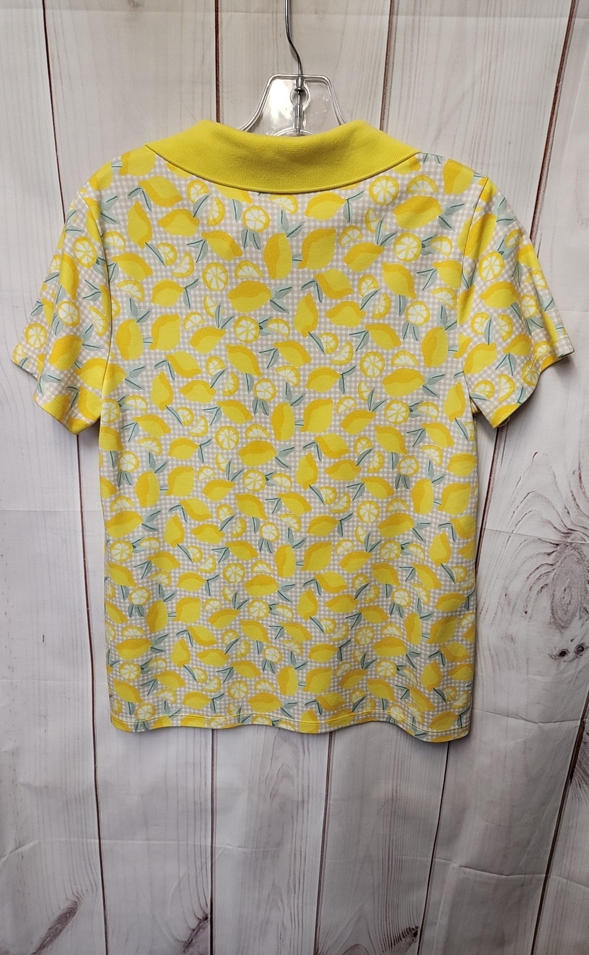 Lands End Women's Size M Yellow Short Sleeve Top