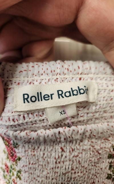 Roller Rabbit Women's Size XS White & Pink Floral Pants
