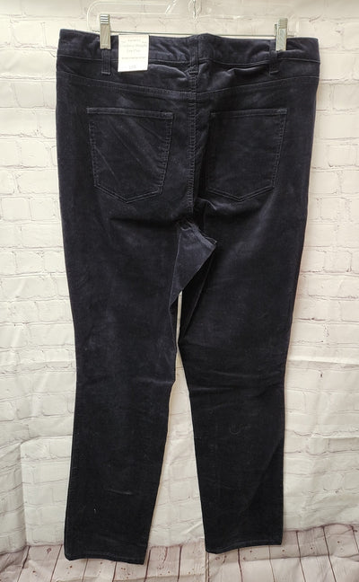 NWT Talbots Women's Size 14 Navy Corduroy Straight Leg Pants