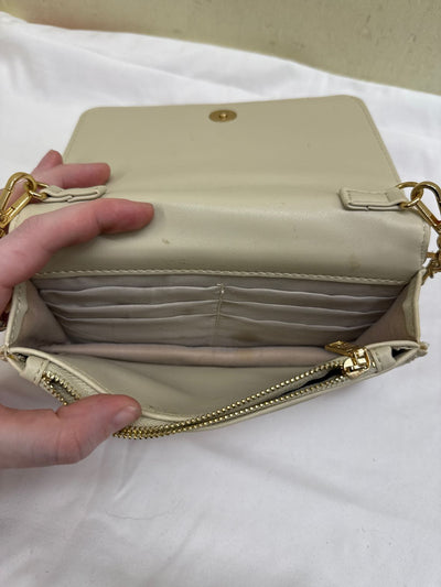 Bebe White Purse Bag