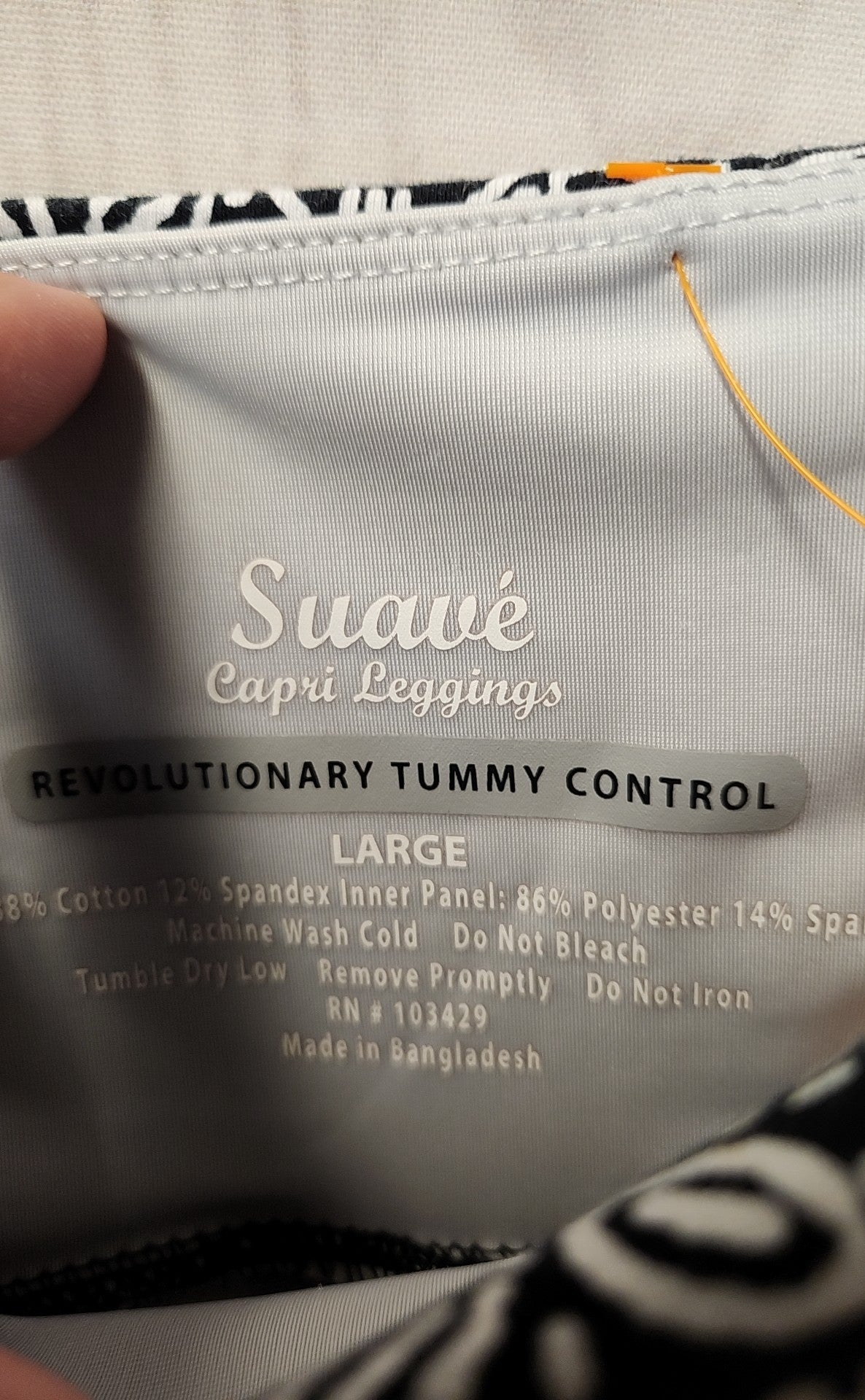 Suave Women's Size L Black Active Capris