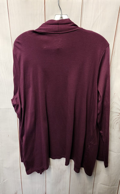 LL Bean Women's Size 1X Purple Cardigan