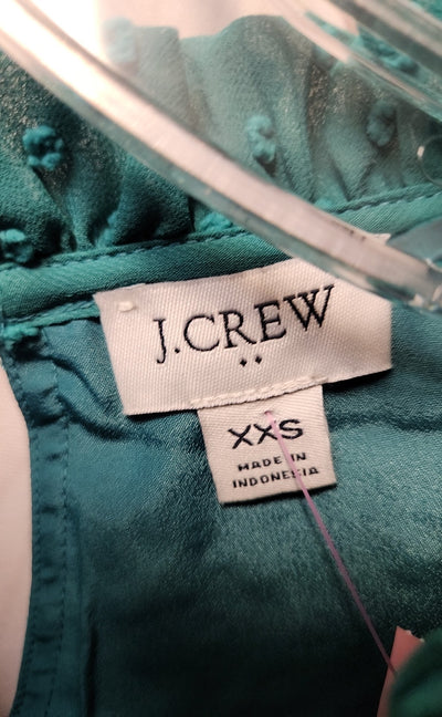 J Crew Women's Size XXS Green Sleeveless Top